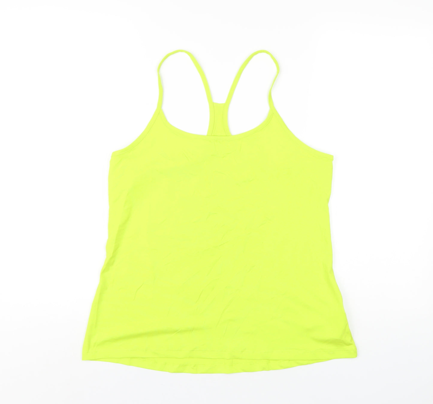 GOODMOVE Womens Green Polyester Camisole T-Shirt Size 16 Scoop Neck Pullover