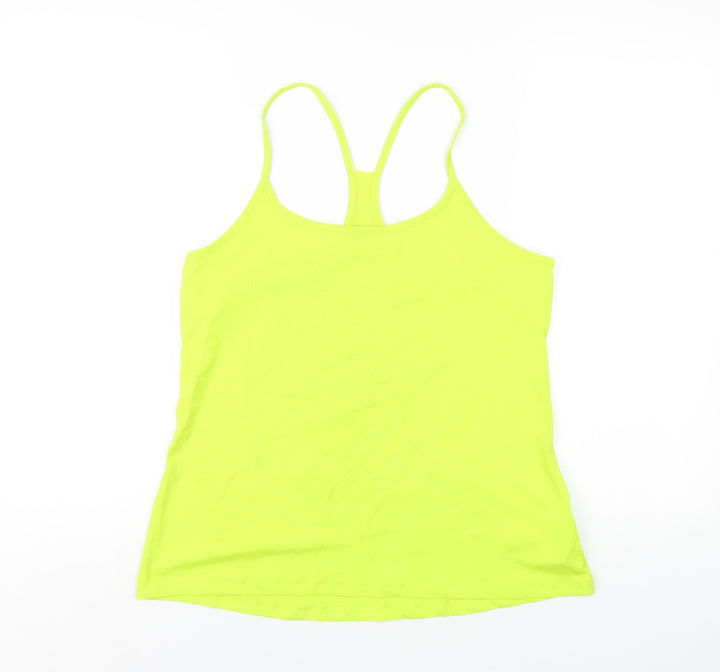 GOODMOVE Womens Green Polyester Camisole T-Shirt Size 16 Scoop Neck Pullover