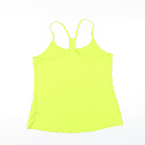 GOODMOVE Womens Green Polyester Camisole T-Shirt Size 16 Scoop Neck Pullover