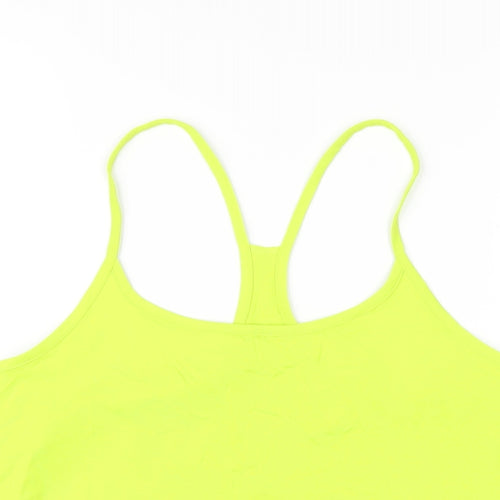 GOODMOVE Womens Green Polyester Camisole T-Shirt Size 16 Scoop Neck Pullover