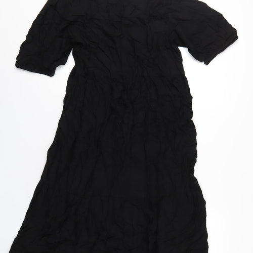 H&M Womens Black Viscose A-Line Size M V-Neck Pullover