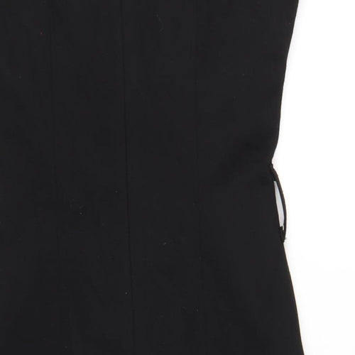 BHS Womens Multicoloured Polyester A-Line Size 8 Round Neck Zip