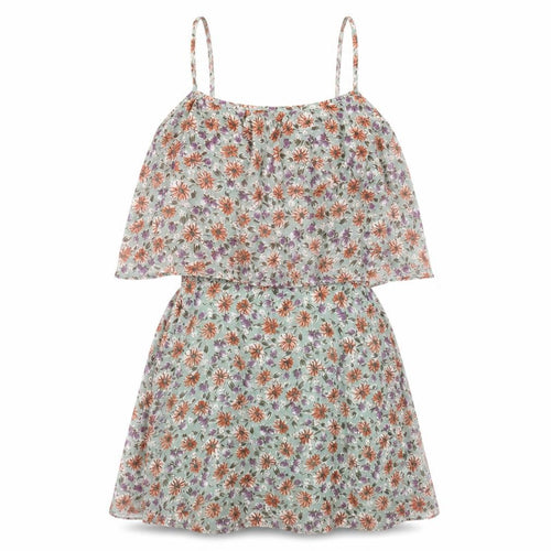 Boohoo Womens Green Floral Polyester A-Line Size 10 Scoop Neck Zip