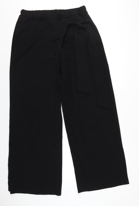 PRETTYLITTLETHING Womens Black Polyester Trousers Size 20 L31 in Regular