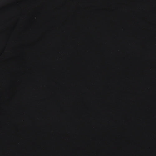 River Island Womens Black Patent Leather Basic T-Shirt Size 12 Round Neck
