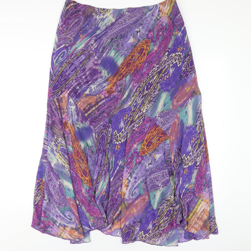 Per Una Womens Multicoloured Geometric Polyester A-Line Skirt Size 16