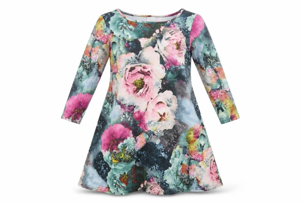 Front view of Vero Moda women’s multicoloured geometric polyester a-line, size XS, round neck pullover