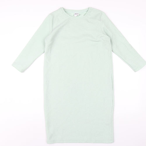 VERO MODA Womens Green Polyester A-Line Size S Round Neck Pullover