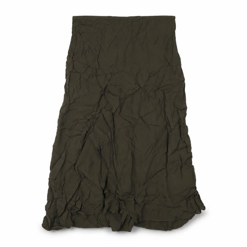 Zara Womens Green Viscose A-Line Skirt Size 2XL Zip