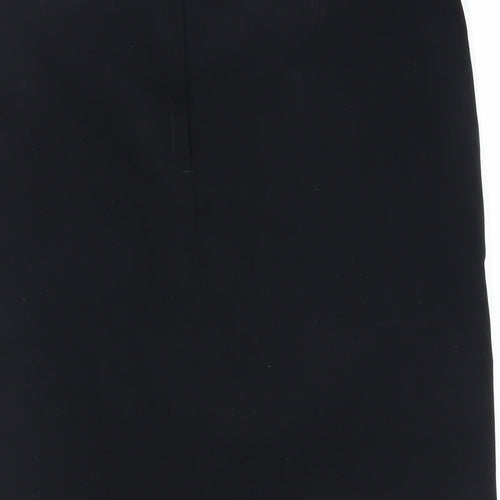 Dorothy Perkins Womens Black Polyester Straight & Pencil Skirt Size 12 Zip