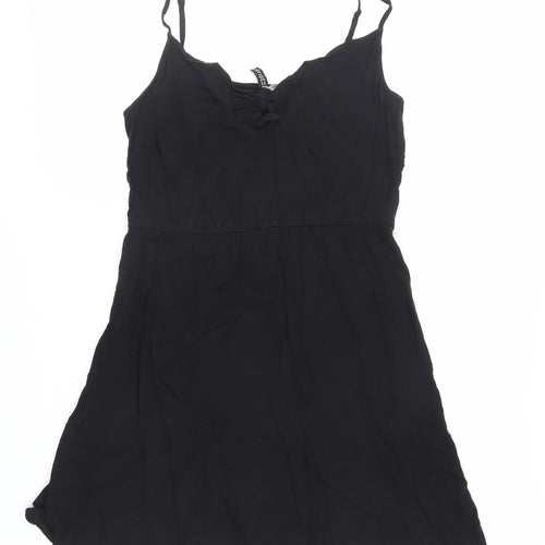 Divided by H&M Womens Black Viscose Mini Size 12 V-Neck Pullover