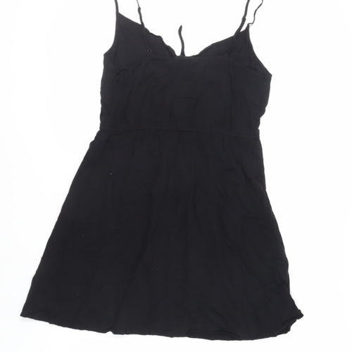 Divided by H&M Womens Black Viscose Mini Size 12 V-Neck Pullover