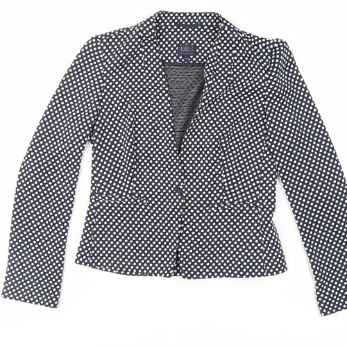 Marks and Spencer Womens Blue Polka Dot Jacket Blazer Size 10 - Open
