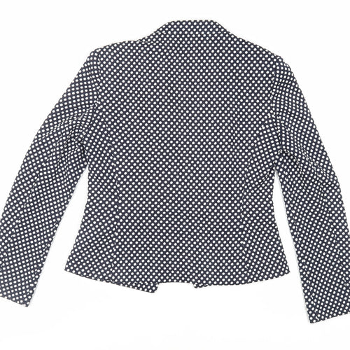 Marks and Spencer Womens Blue Polka Dot Jacket Blazer Size 10 - Open