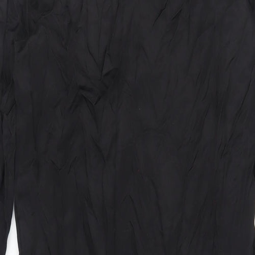 H&M Womens Black Viscose Shirt Dress Size XS Collared Pullover