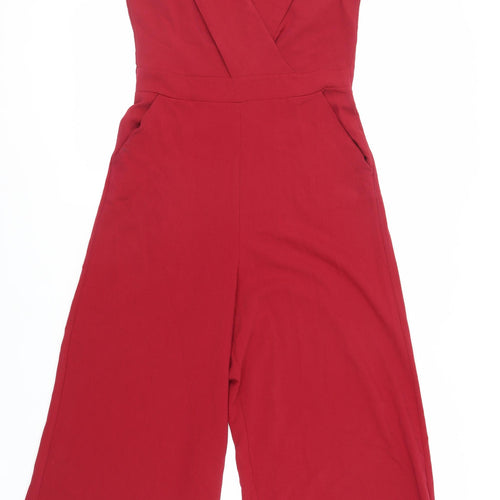 Wal G Womens Red Polyester Jumpsuit One-Piece Size M L20 in Zip