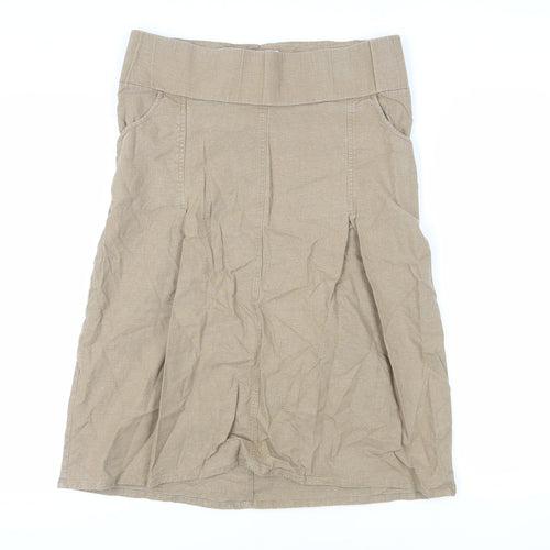 Noppies Womens Beige Linen A-Line Skirt Size XS - Maternity Elastic Waist