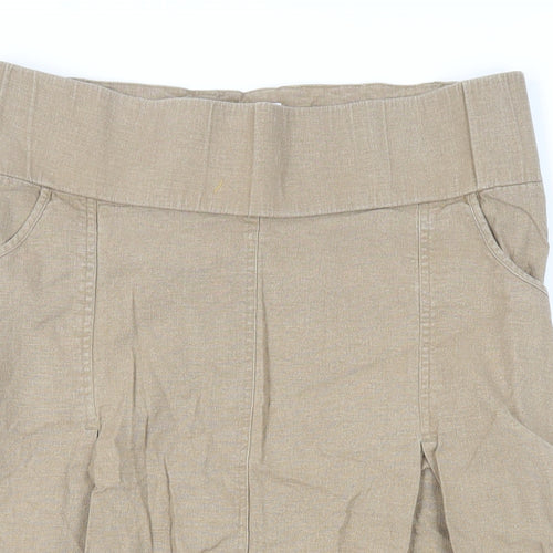 Noppies Womens Beige Linen A-Line Skirt Size XS - Maternity Elastic Waist
