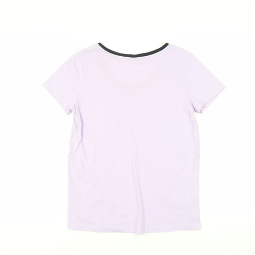 NEXT Womens Purple Cotton Basic T-Shirt Size 8 V-Neck - Scorpion