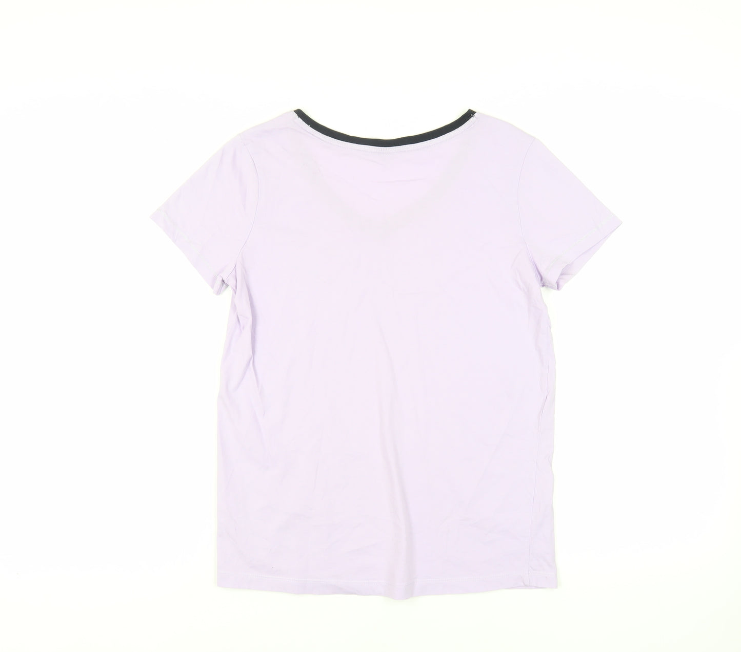 NEXT Womens Purple Cotton Basic T-Shirt Size 8 V-Neck - Scorpion