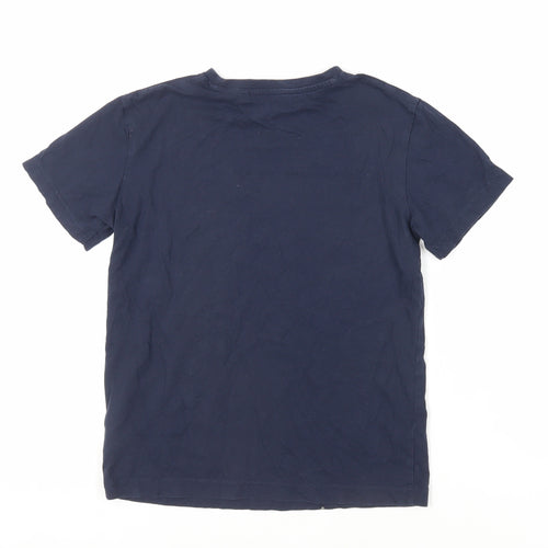 NEXT Boys Blue Cotton Pullover T-Shirt Size 9 Years Crew Neck Pullover - Star Wars Christmas