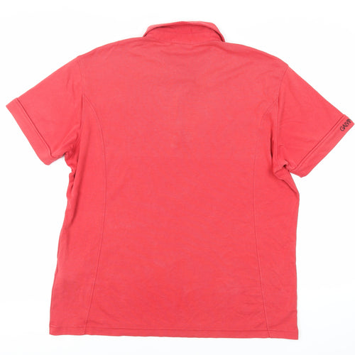 Galvin Green Mens Red Cotton Polo Size XL Collared Button