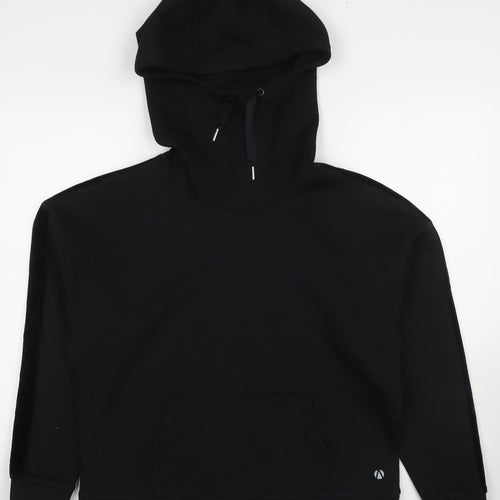Marks and Spencer Womens Black Polyester Pullover Hoodie Size 14 Pullover
