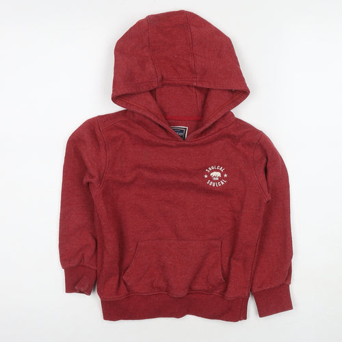 SoulCal&Co Boys Red Cotton Pullover Sweatshirt Size 6-7 Years Pullover