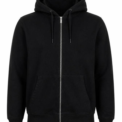 Topman Mens Black Cotton Full Zip Hoodie Size S