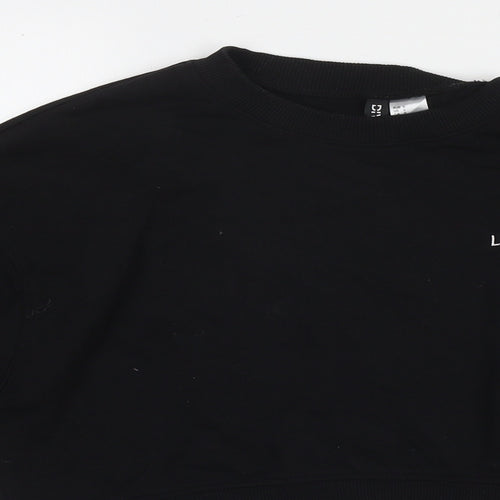 Divided by H&M Womens Black Cotton Pullover Sweatshirt Size S Pullover - Love