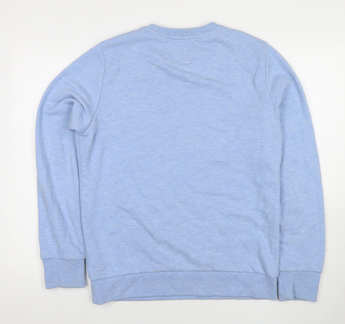 Superdry Womens Blue Cotton Pullover Sweatshirt Size L Pullover - Logo Unisex