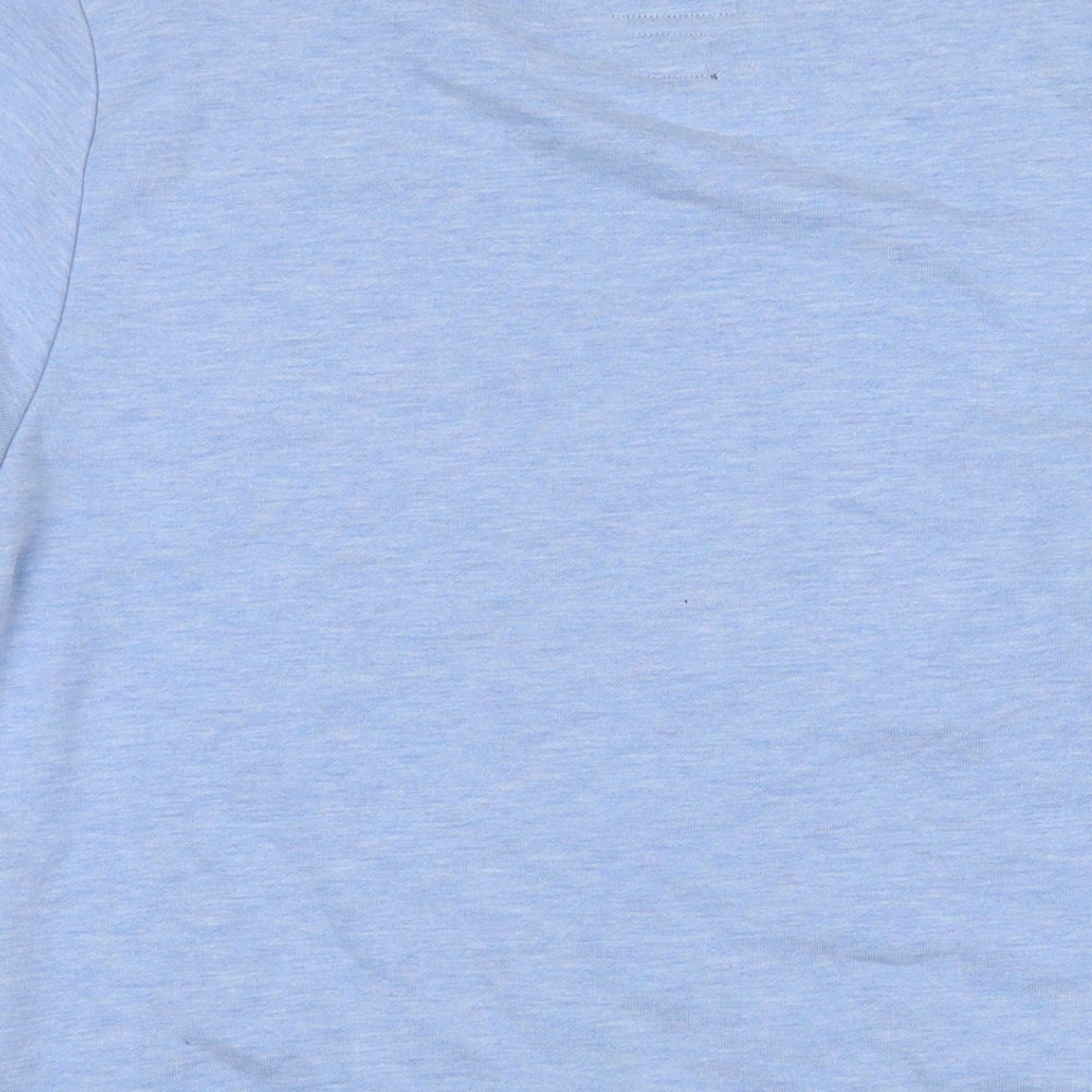 Superdry Womens Blue Cotton Pullover Sweatshirt Size L Pullover - Logo Unisex