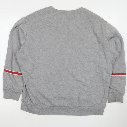 Pull&Bear Womens Grey Cotton Pullover Sweatshirt Size XL Pullover - Hey