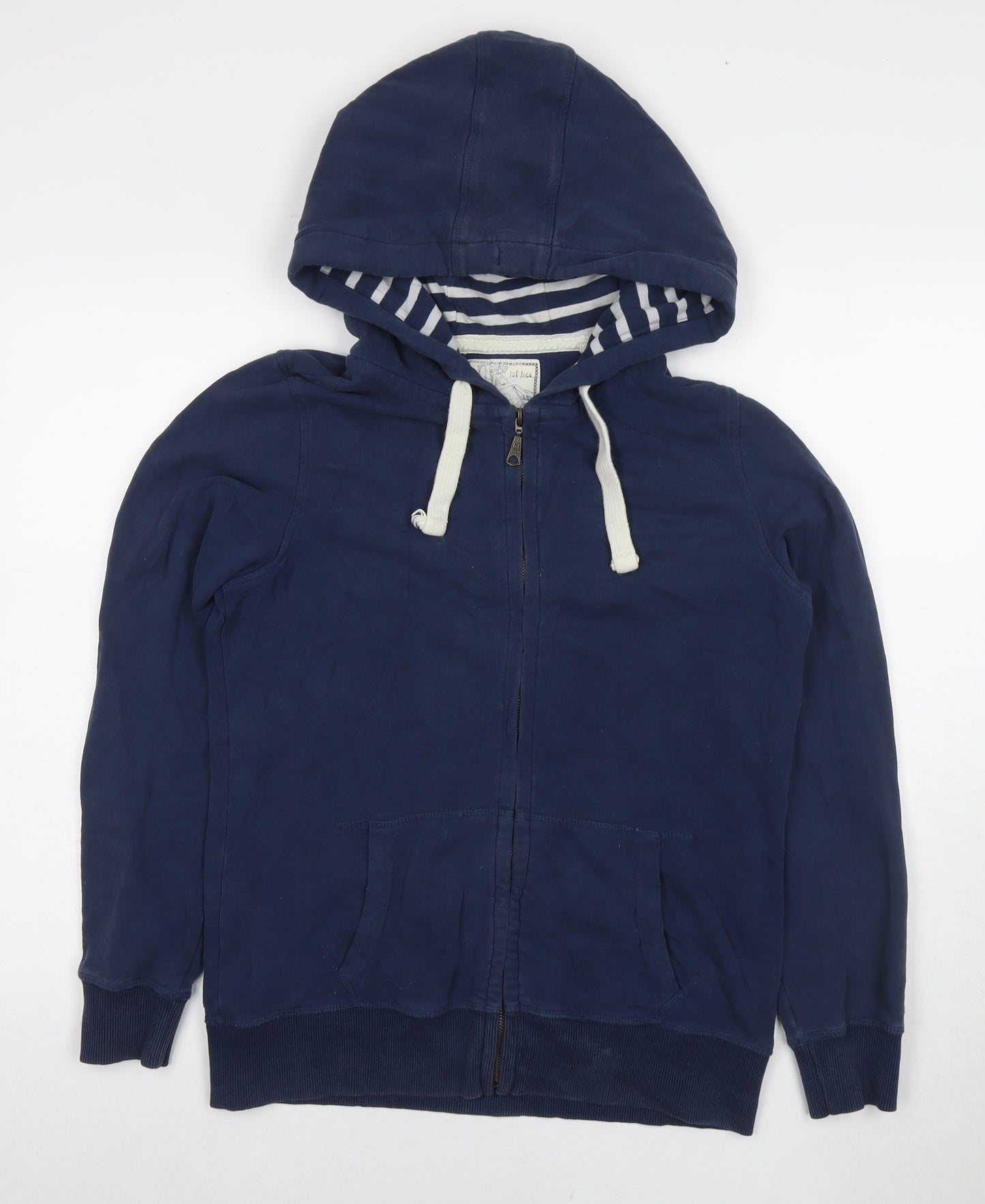 Fat Face Womens Blue Cotton Full Zip Hoodie Size 14 Zip