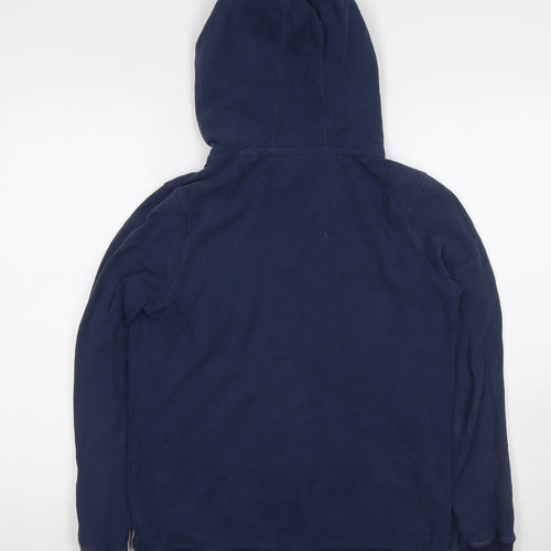 Fat Face Womens Blue Cotton Full Zip Hoodie Size 14 Zip