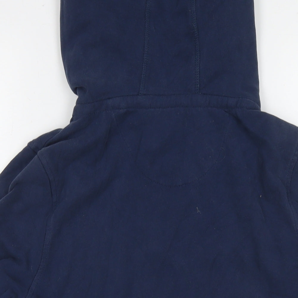 Fat Face Womens Blue Cotton Full Zip Hoodie Size 14 Zip