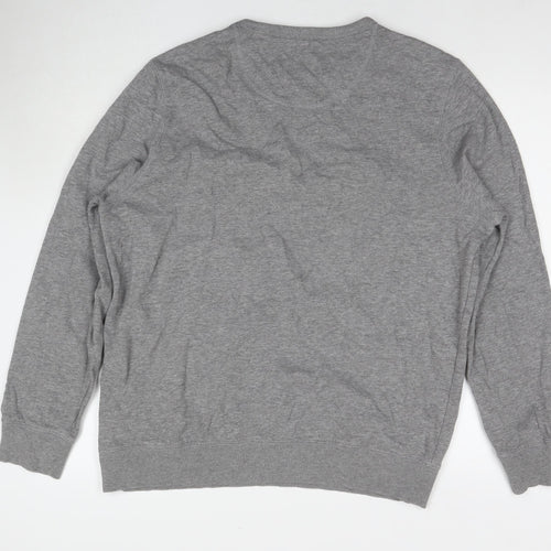 Marks and Spencer Mens Grey Cotton Pullover Sweatshirt Size XL