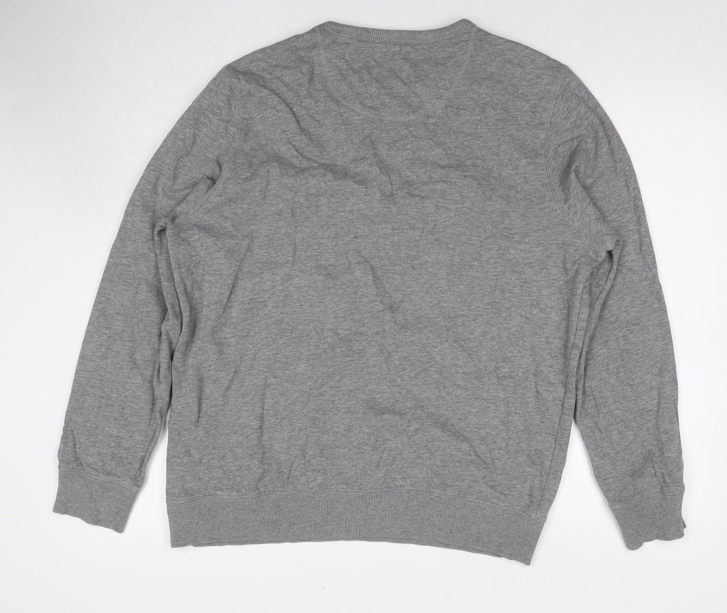 Marks and Spencer Mens Grey Cotton Pullover Sweatshirt Size XL