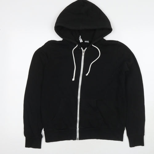 Divided by H&M Womens Black Cotton Full Zip Hoodie Size S Pullover