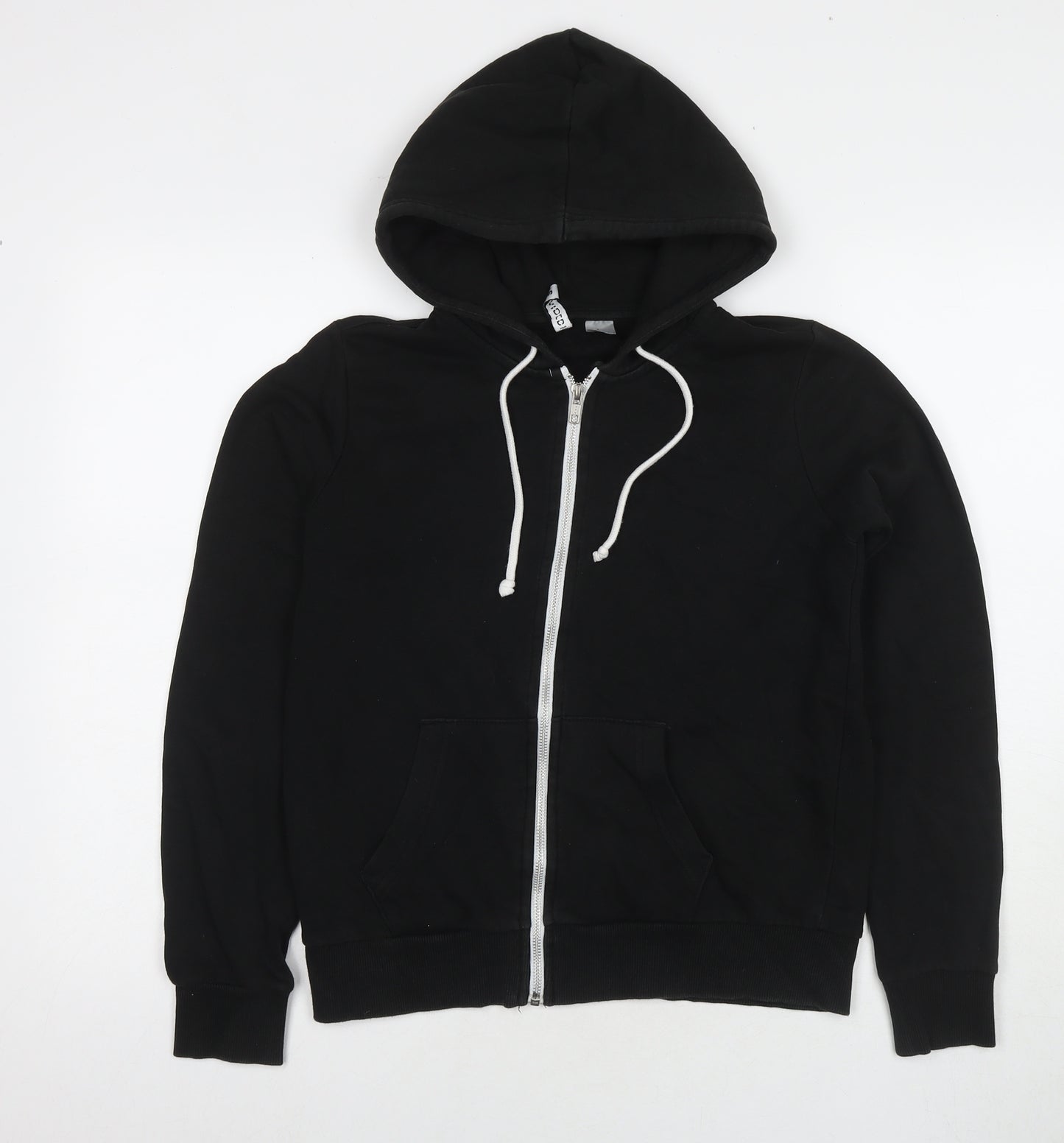 Divided by H&M Womens Black Cotton Full Zip Hoodie Size S Pullover