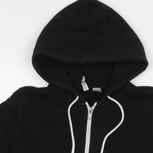 Divided by H&M Womens Black Cotton Full Zip Hoodie Size S Pullover
