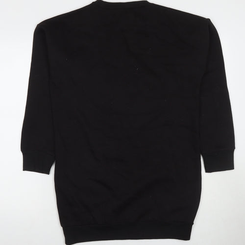 Be Jealous Womens Black Cotton Pullover Sweatshirt Size S Pullover - Let's Get Merry Christmas Tunic Size S/M