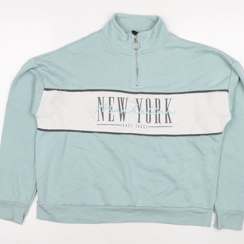 New Look Womens Blue Polyester Pullover Sweatshirt Size 8 Pullover - New York