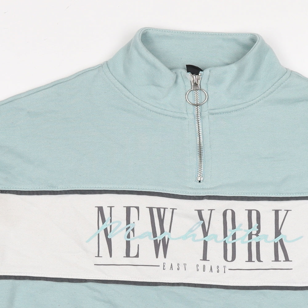 New Look Womens Blue Polyester Pullover Sweatshirt Size 8 Pullover - New York