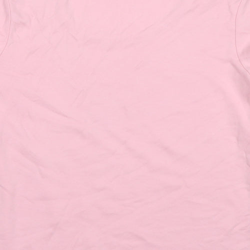 Debenhams Womens Pink Cotton Pullover Hoodie Size 12 Pullover - Flowers