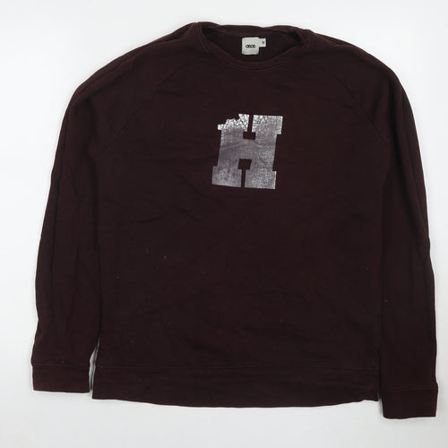 ASOS Mens Red Cotton Pullover Sweatshirt Size M - H