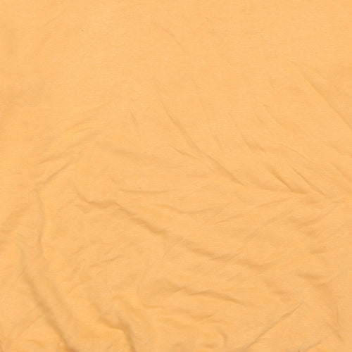H&M Girls Orange Cotton Pullover Hoodie Size 10-11 Years Pullover - Age 10-12 Years