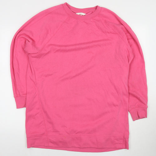 H&M Womens Pink Cotton Pullover Sweatshirt Size L Pullover