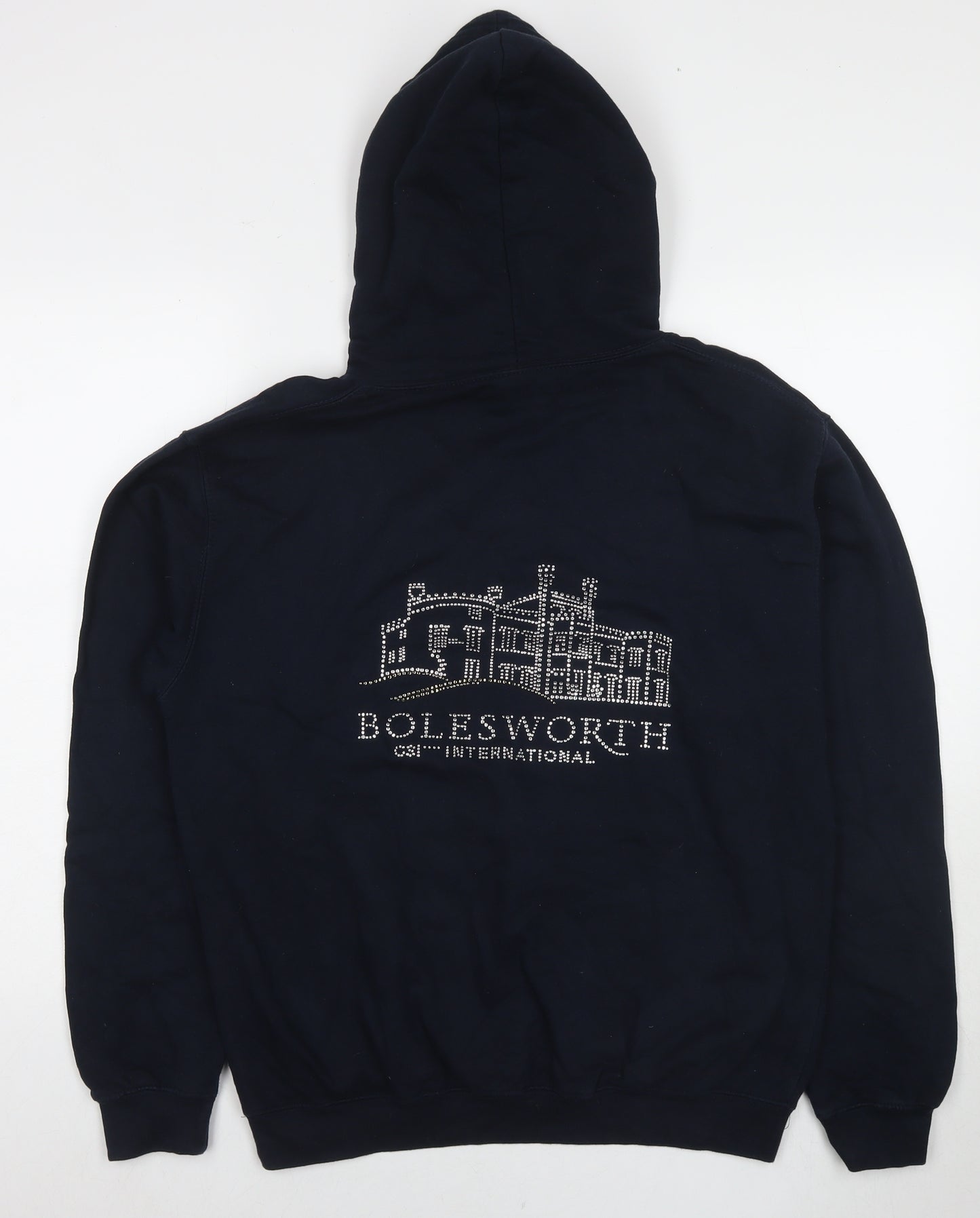 Bolesworth Womens Blue Cotton Pullover Hoodie Size M Pullover - Embellishment Detail