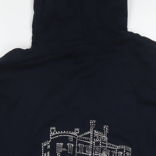 Bolesworth Womens Blue Cotton Pullover Hoodie Size M Pullover - Embellishment Detail